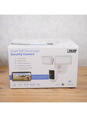 Feit Electric SMART WiFi Motion-Sensing Hardwired LED White Security Floodlight